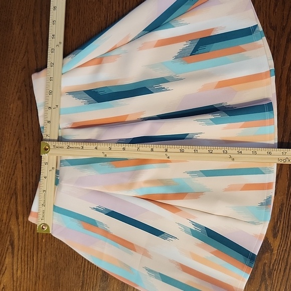 Decree Pastel Brushstroke Two Piece Crop Top & Skater Skirt Set Small - Picture 12 of 12